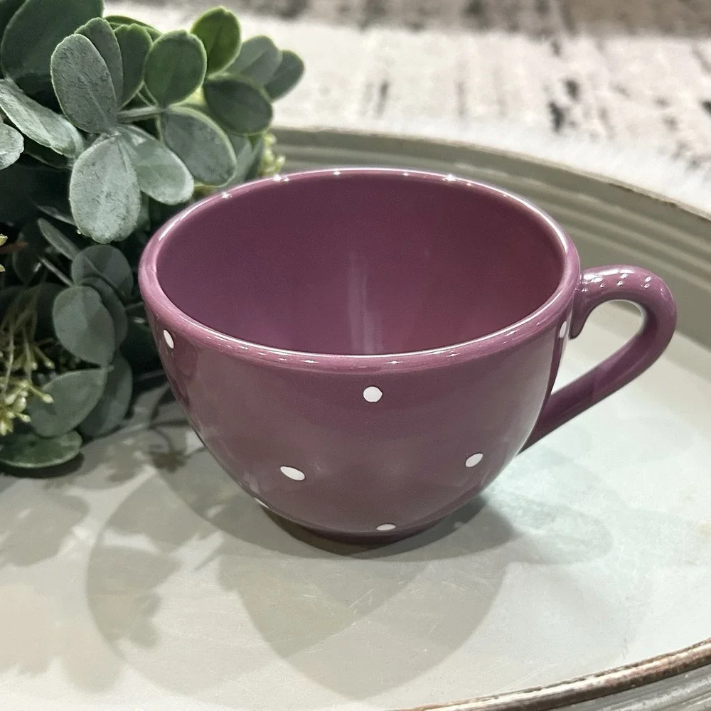 Bois D'Arc Tutti Fruitti by Essex Collection Cup & Saucer Set- Beet Design